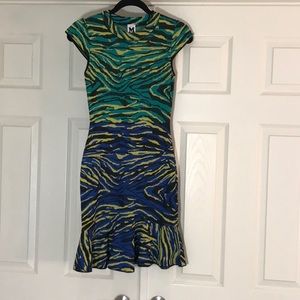 M Missoni zebra print flared mini dress(size 40)